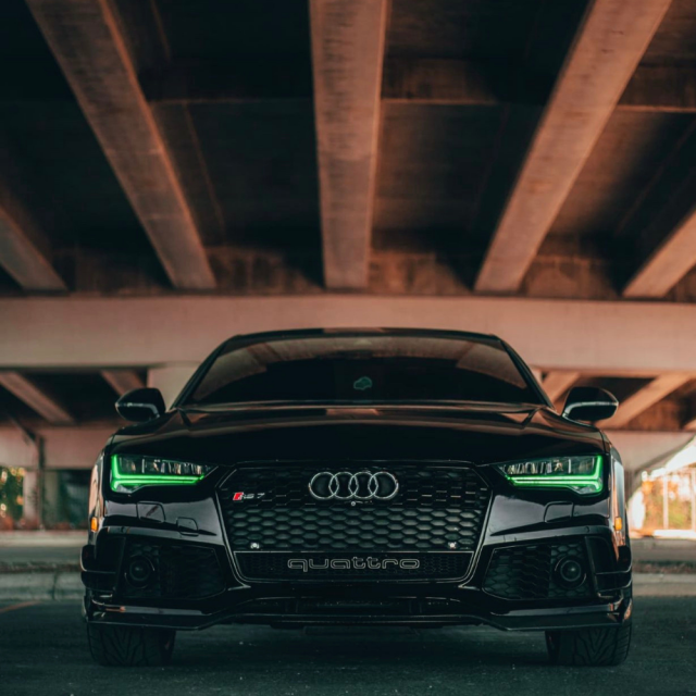 2015-2017 AUDI RS 7 FLOW SERIES DRL TUBE KIT installed by AudioZoneTX in Irving TX – car audio upgrade.