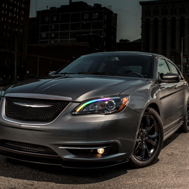 2015-2017 CHRYSLER 200 FLOW SERIES DRL TUBES installed by AudioZoneTX in Irving TX – car audio upgrade.