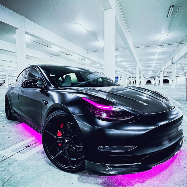 2017-2021 TESLA MODEL 3 FLOW SERIES DRL KIT installed by AudioZoneTX in Irving TX – car audio upgrade.