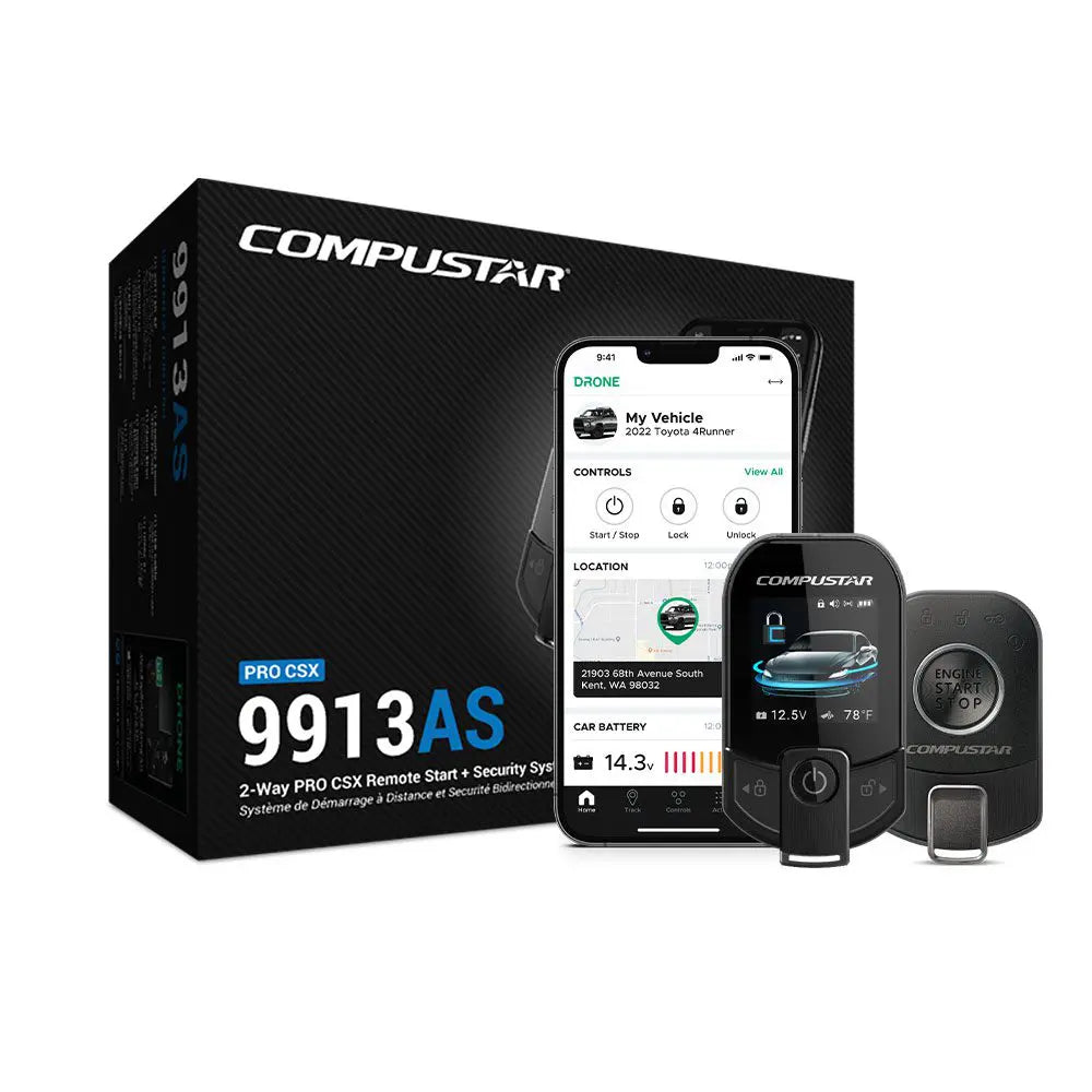 CSXP9913-AS PRO All-in-One 2-Way Remote Start + Security Bundle with LTE Module installed by AudioZoneTX in Irving TX – car audio upgrade.