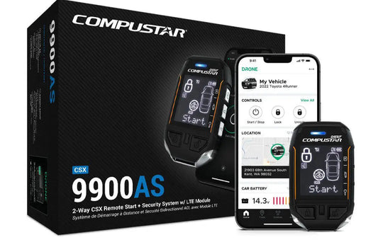 Compustar CSX9900-AS All-in-One 2-Way Remote Start + Security Bundle installed by AudioZoneTX in Irving TX – car audio upgrade.