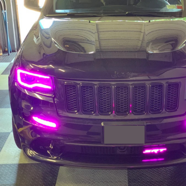 2014+ JEEP GRAND CHEROKEE FOG LIGHT DRL BOARDS installed by AudioZoneTX in Irving TX – car audio upgrade.