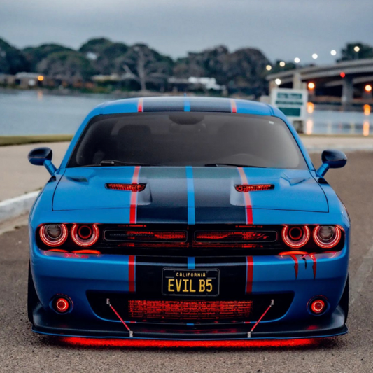 2015-2023 DODGE CHALLENGER WATERPROOF HALO KIT installed by AudioZoneTX in Irving TX – car audio upgrade.