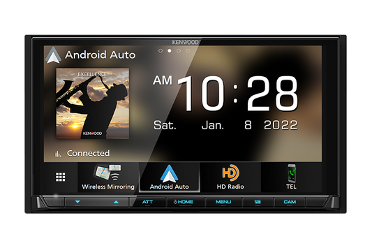 DMX958XR Monitor with Receiver 6.8" Digital Multimedia Receiver installed by AudioZoneTX in Irving TX – car audio upgrade.