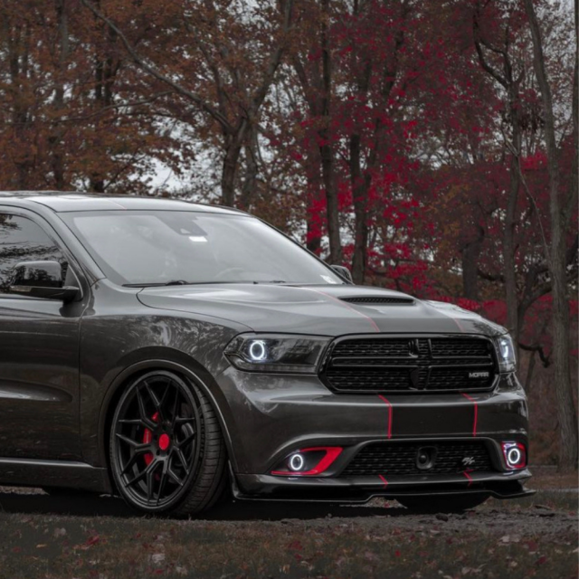 2014+ DODGE DURANGO PROJECTOR HALO KIT installed by AudioZoneTX in Irving TX – car audio upgrade.