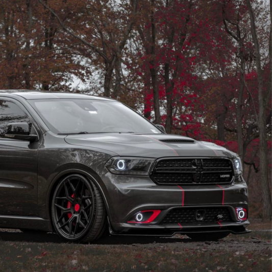 2014+ DODGE DURANGO PROJECTOR HALO KIT installed by AudioZoneTX in Irving TX – car audio upgrade.
