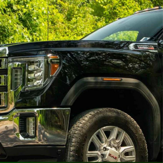 2020+ GMC SIERRA HD 2500/3500 LED SIDE MARKERS installed by AudioZoneTX in Irving TX – car audio upgrade.