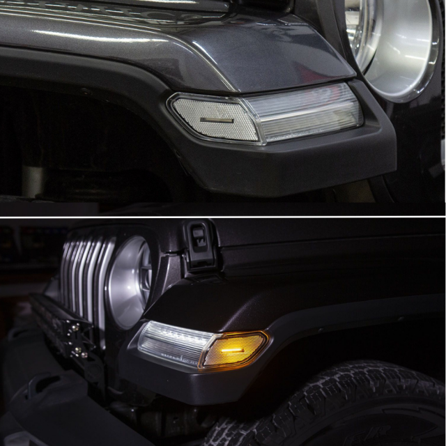 2020-2023 JEEP GLADIATOR LED SIDE MARKERS installed by AudioZoneTX in Irving TX – car audio upgrade.