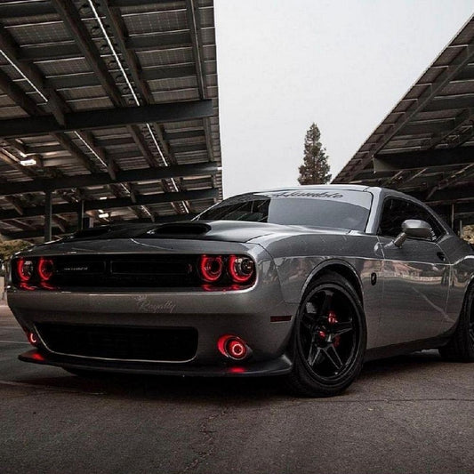 2015-2020 DODGE CHALLENGER RGBW DRL BOARDS installed by AudioZoneTX in Irving TX – car audio upgrade.