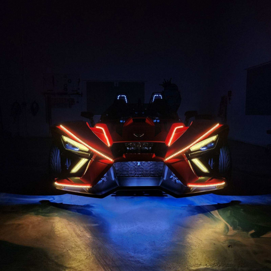 2020+ POLARIS SLINGSHOT DRL BOARDS installed by AudioZoneTX in Irving TX – car audio upgrade.