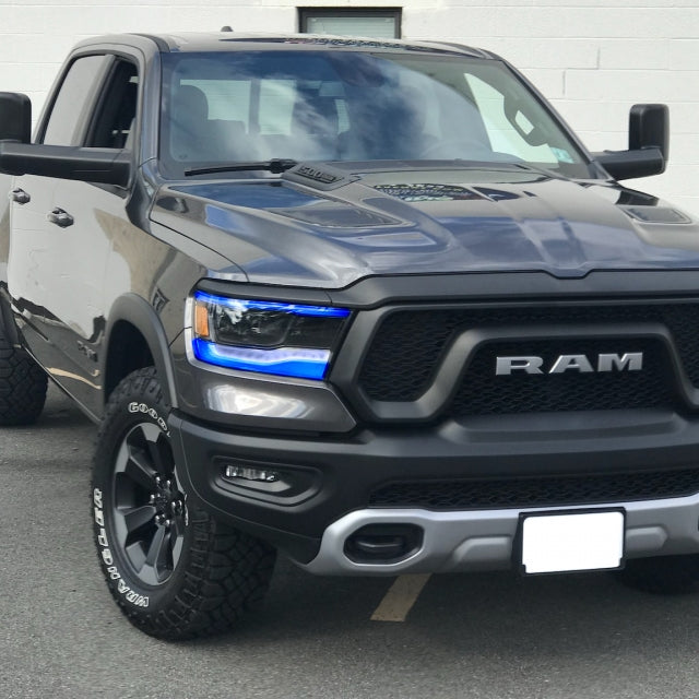 2019+ RAM MID LEVEL RGBW DRL BOARDS installed by AudioZoneTX in Irving TX – car audio upgrade.