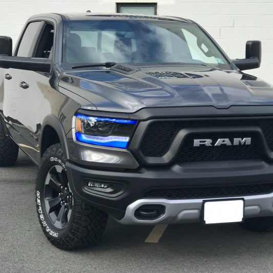2019+ RAM MID LEVEL RGBW DRL BOARDS installed by AudioZoneTX in Irving TX – car audio upgrade.