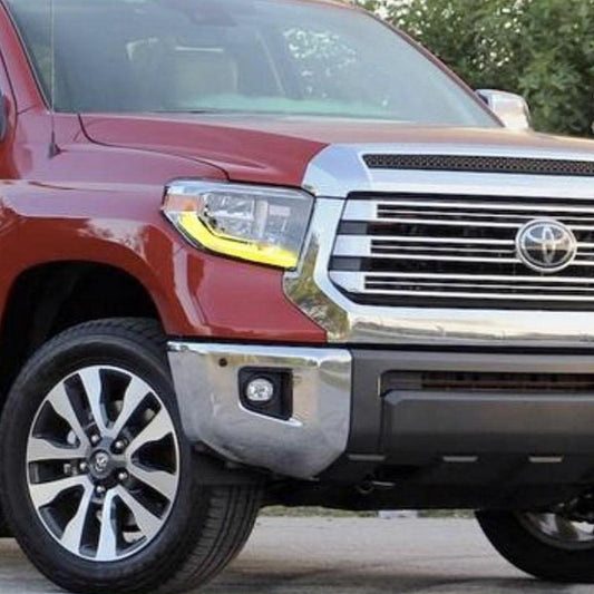 2014-2017 TOYOTA TUNDRA RGBW DRL BOARDS installed by AudioZoneTX in Irving TX – car audio upgrade.