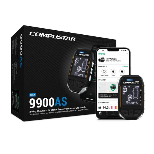 CSX9900-AS All-in-One 2-Way Remote Start + Security Bundle w/ LTE Module installed by AudioZoneTX in Irving TX – car audio upgrade.