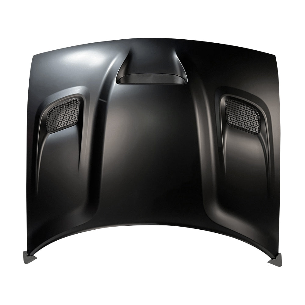 Audiozone  Hood W/ Air Vent Scoop Hellcat Style az102128 | Dodge Challenger 2008-2023 installed by AudioZoneTX in Irving TX – car audio upgrade.